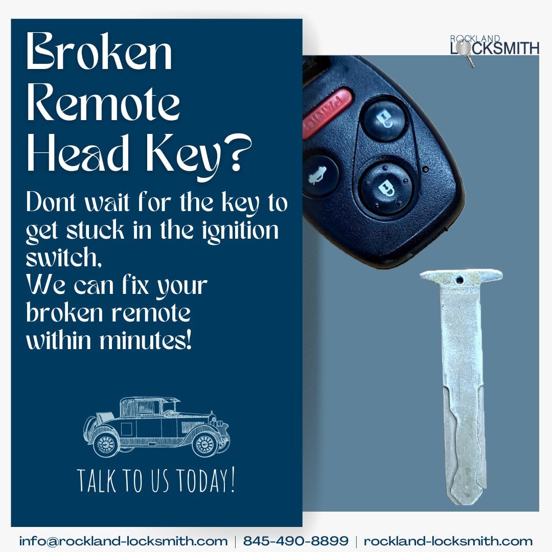 Broken remote head key? We can fix it within minutes — call (845) 490-8899